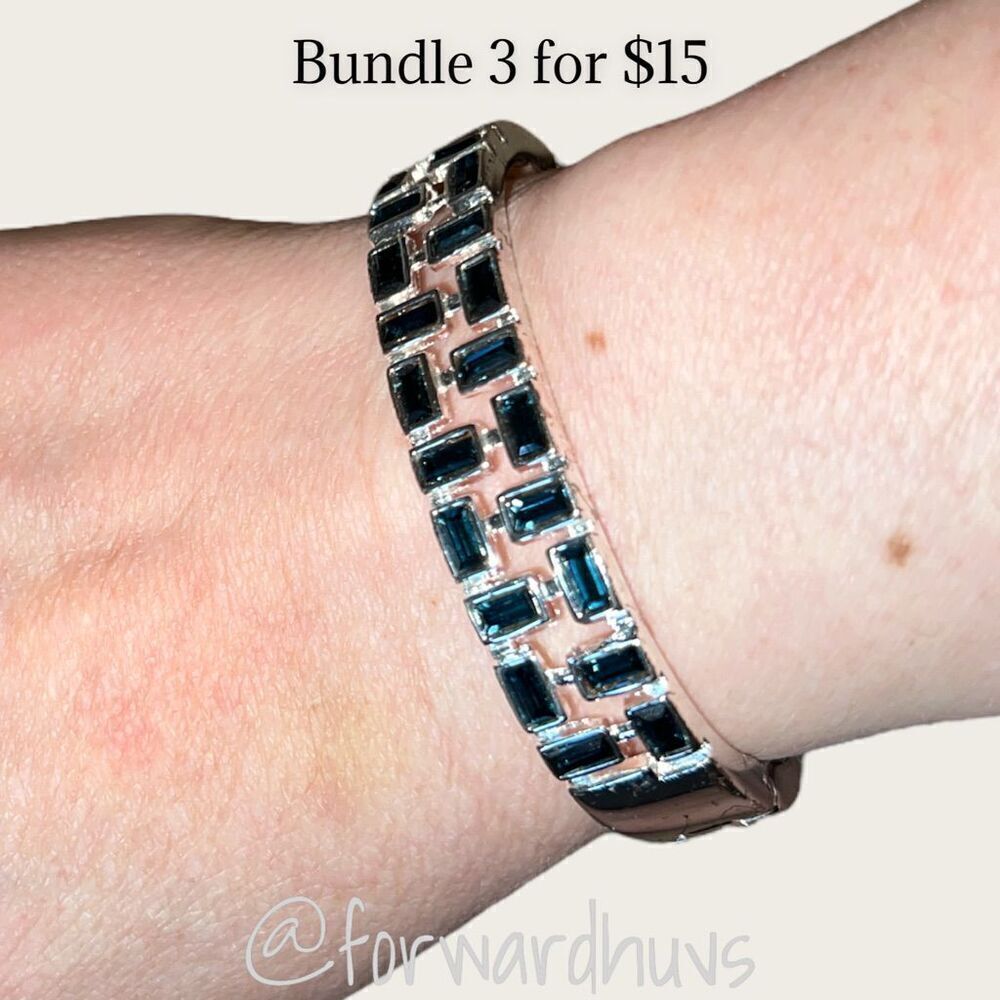 Bundle Sale 3 for $15 | JK Silvertone Hinge Bracelet | Fair Condition Read